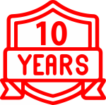 10-year waterproof warranty