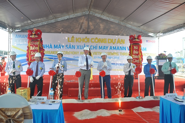 COMMENCEMENT CEREMONY OF AMANN VIETNAM SEWING THREADS MANUFACTURING FACTORY